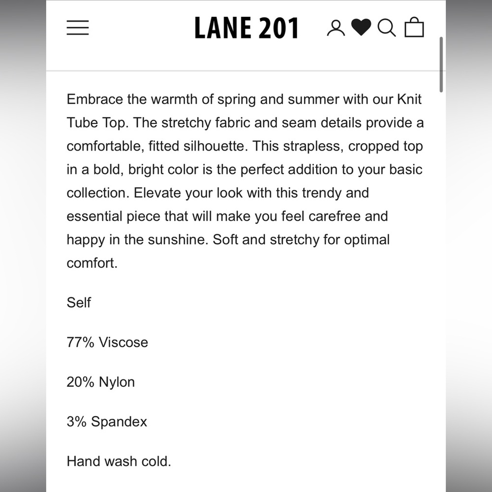 Lane 201 Ruffled Tube Top 🧡❤️ - Picture 6 of 6